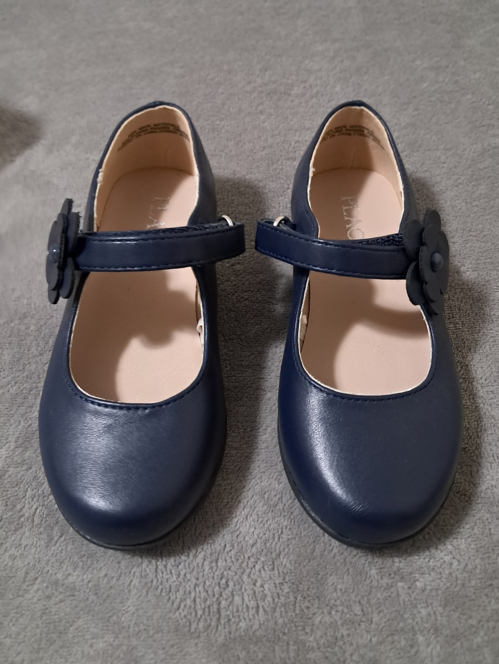 The Children Place Girls Navy Mary Jane Dress Shoes with Flower Accent Sz. 9